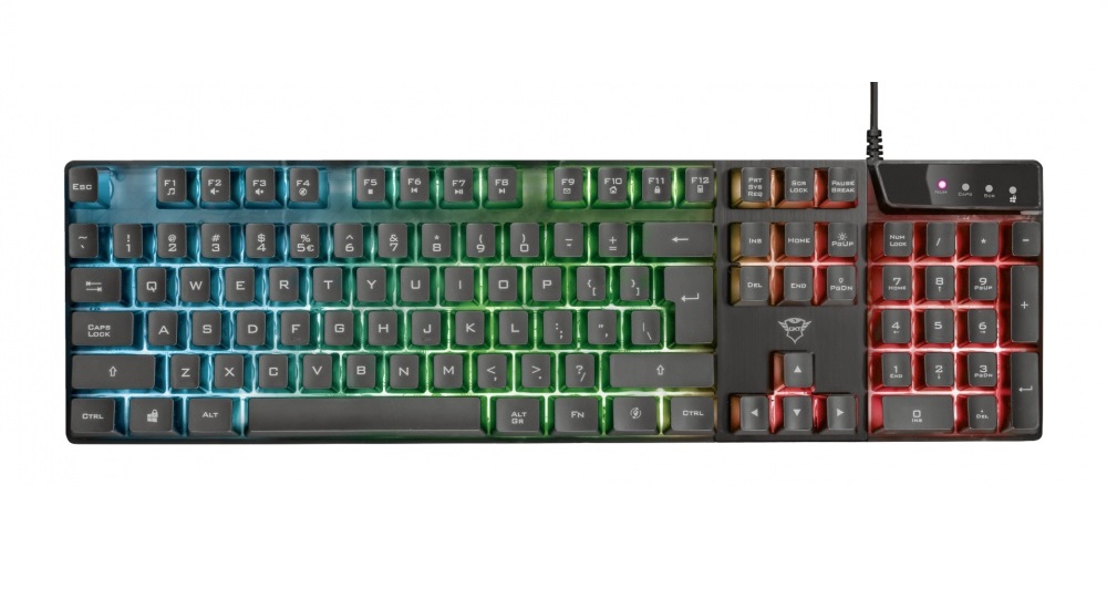 Teclado Gamer Trust GXT 835 Azor LED Multicolor Alámbrico Español