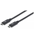 Cable usb tipo c 3.1 super velocidad m-m 1m manhattan 355223