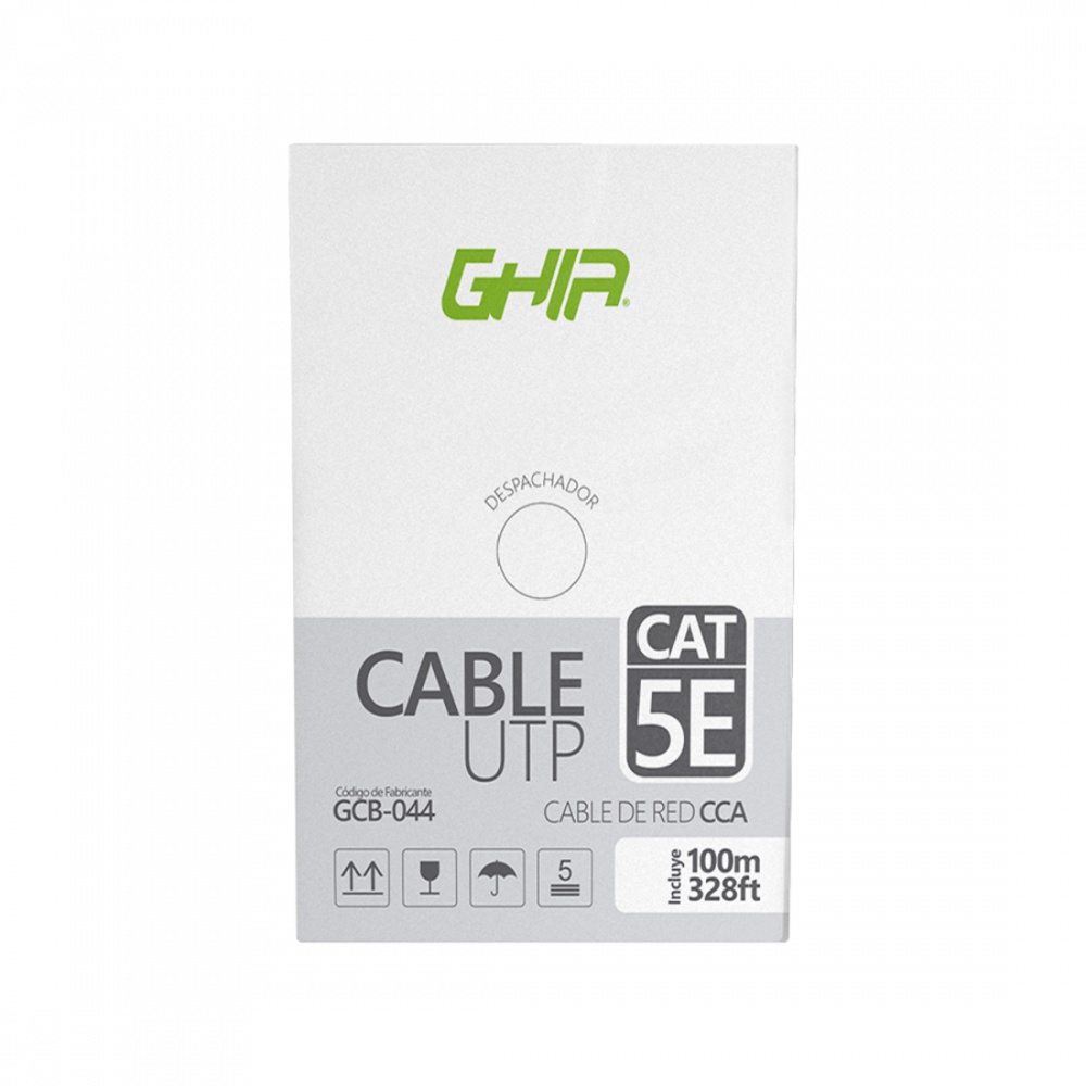 Bobina De Cable Ghia Cat5e UTP 100 Metros