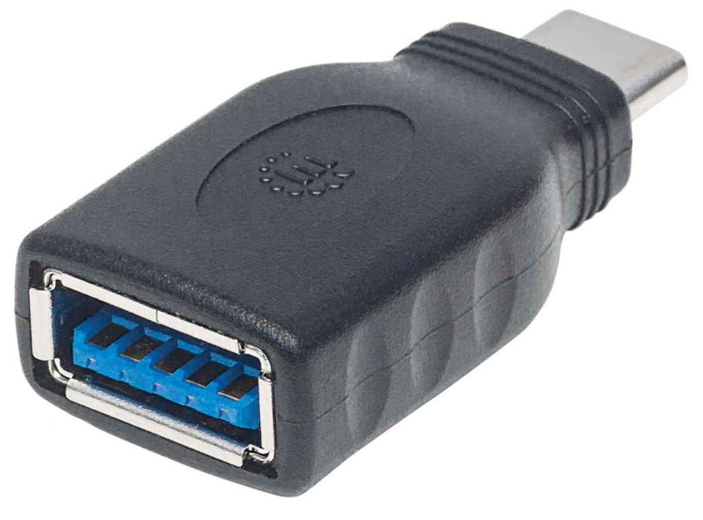 Adaptador Manhattan USB C Macho - USB A Hembra