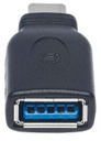 Adaptador Manhattan USB C Macho - USB A Hembra