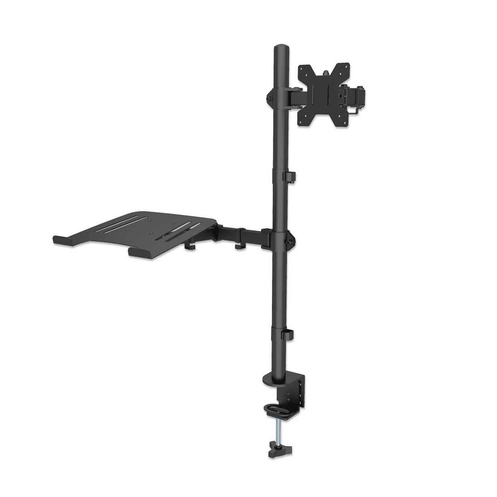 Soporte Para Escritorio Combinado Manhattan Con Brazo Para Monitor Y Soporte Para Laptop