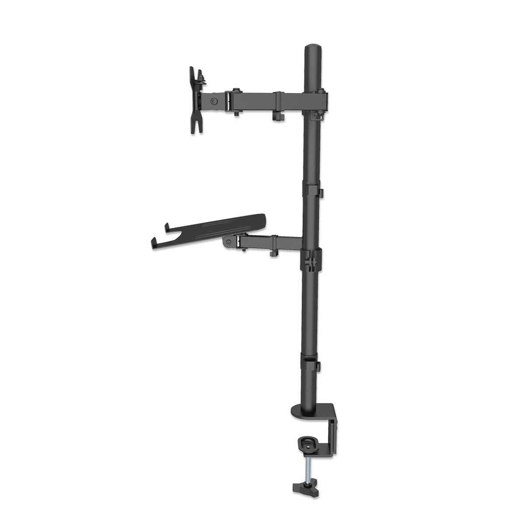 Soporte Para Escritorio Combinado Manhattan Con Brazo Para Monitor Y Soporte Para Laptop