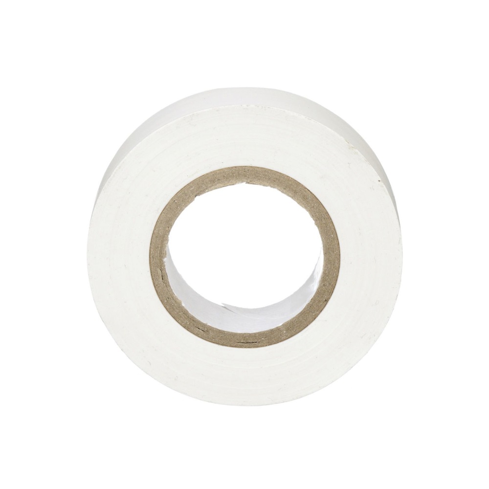 Cinta Eléctrica para Aislar de PVC Uso General Grosor de 0.18mm 7 mil Ancho de 19mm y 20.12m de Largo Color Blanco