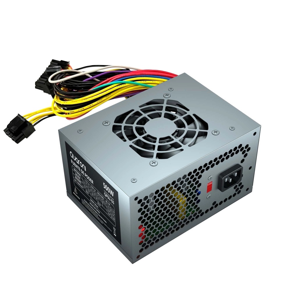 Fuente De Poder Quaroni QPSU-03 20+4 pin ATX 80mm 500W
