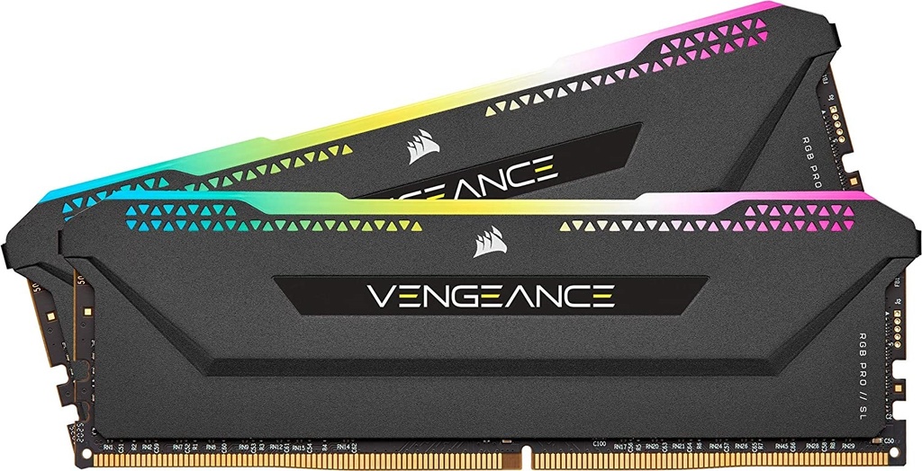 Kit Memoria RAM Corsair Vengeance RGB PRO SL Black DDR4 3600MHz 16GB 2x8GB CL18 XMP