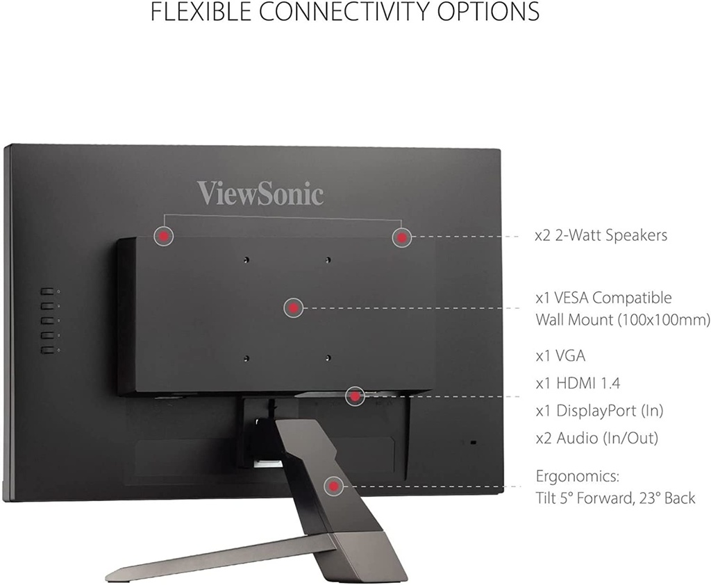 Monitor Gamer ViewSonic VX2267-MHD LED 22" Full HD FreeSync 75Hz HDMI Bocinas Integradas 2x2W