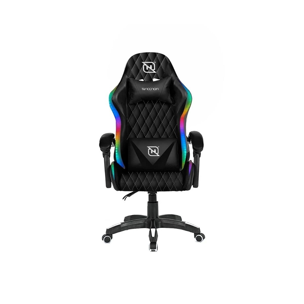 Silla Gamer Necnon NSG-RGB 1 Reclinable Con Descansabrazos Hasta 150kg