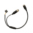 Cable Convertidor Dahua M12 7 Pines Macho - M12 4 Pines Hembra 30cm