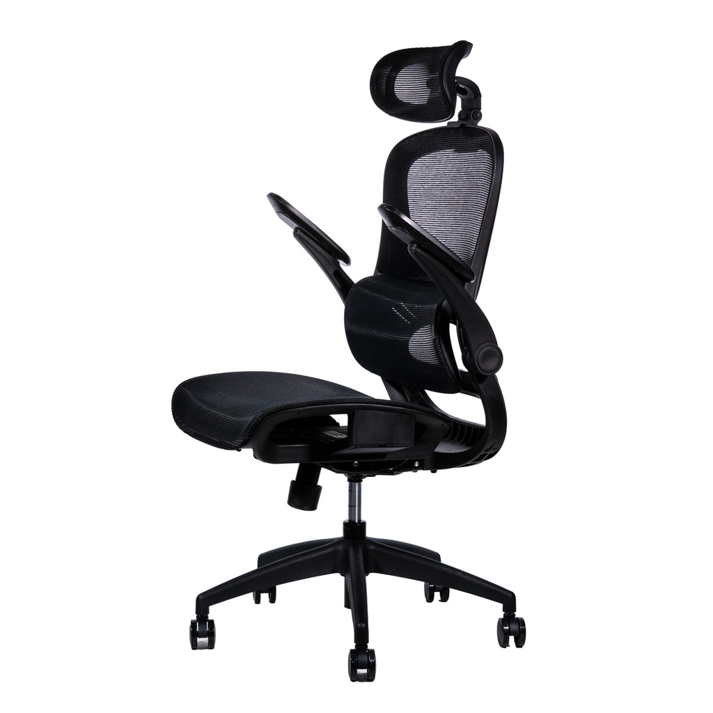 Silla Ergonomica Ejecutiva Naceb NA-09S3 Malla Con Soporte Lumbar Con Descansabrazos 