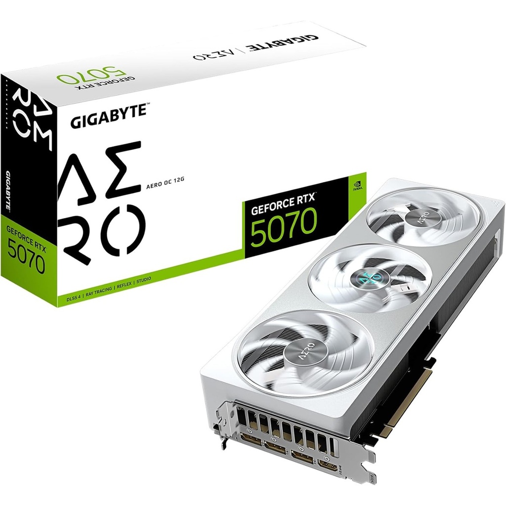 Tarjeta De Video Gigabyte Geforce RTX 5070 Aero OC 12G 12 GB 192 Bit GDDR7 PCIE x16 5.0 3x DisplayPort 1x HDMI
