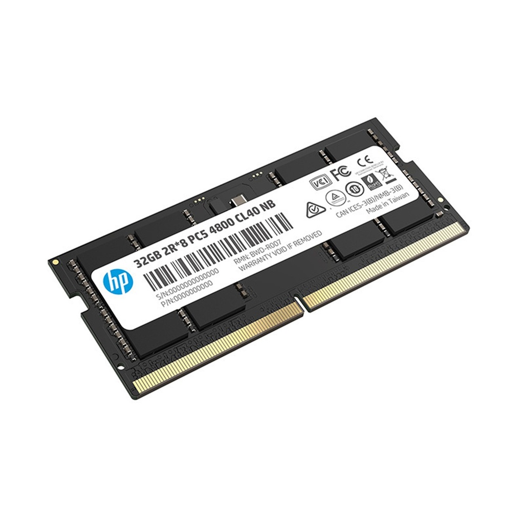 Memoria RAM Para Laptop HP 6H311AA DDR5 4800MHz 32GB Non-ECC CL40 262-pin SO-DIMM