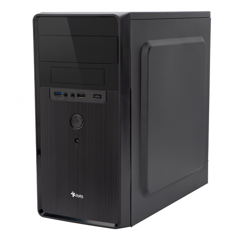 Gabinete Stylos Gabinete Mini Mid-Tower Micro ATX/Micro-ITX USB 3.0 Con Fuente 500W