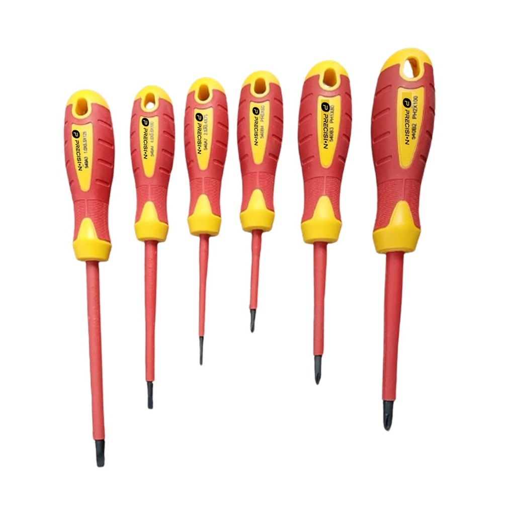 Juego de Desarmadores Metal Bicolor Precision PST-H020-01 6 Piezas 