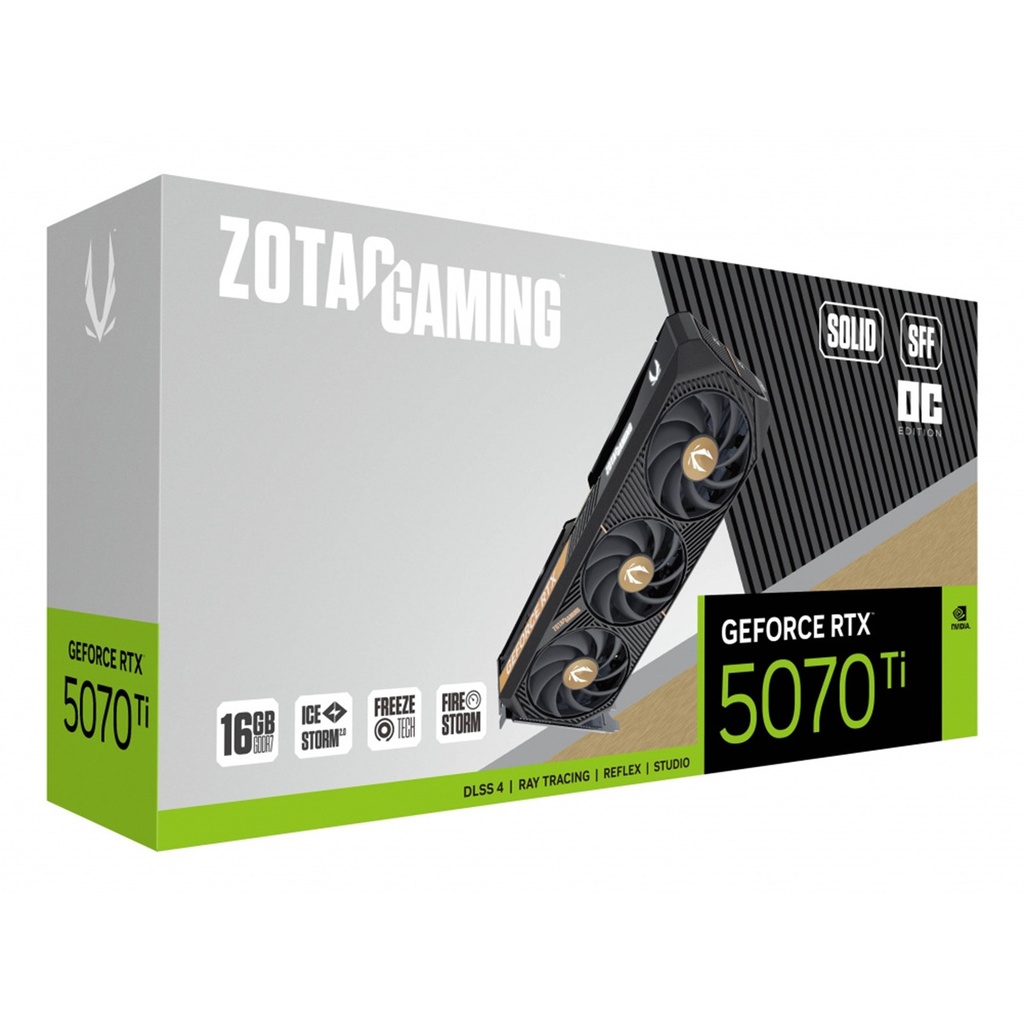 Tarjeta de Video Zotac NVIDIA GeForce RTX 5070 Ti SOLID SFF OC 16GB 256-bit GDDR7 PCI Express x16 5.0