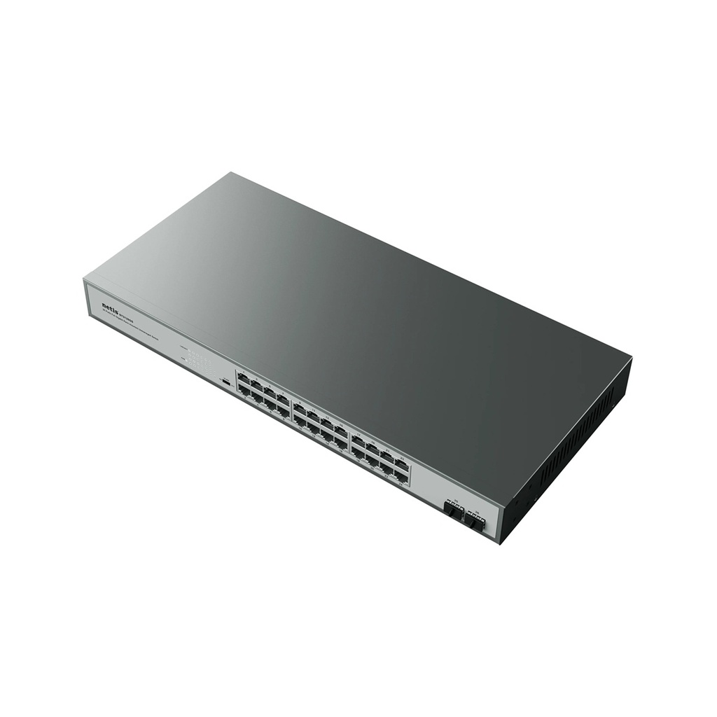 Switch NETIS ST3126GS 26 Puertos Gigabit Ethernet Switch + 2 Puertos SFP Gigabit Montable en Rack No Administrable 