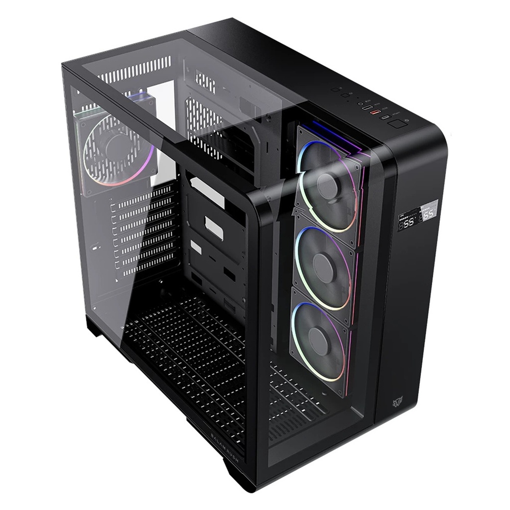 Gabinete Balam Rush Tank Expert Curve 7400 Midi-Tower ATX/Micro-ATX/Mini-ITX USB 2.0/3.0 Sin Fuente 4 Ventiladores Instalados