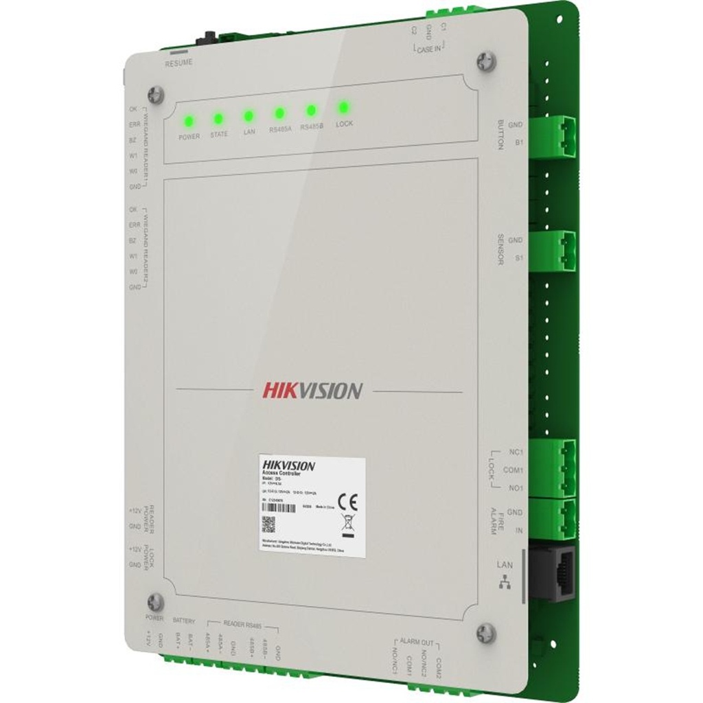 Panel de Control de Acceso Hikvision DS-K2621X RS-485 Para 1 Puerta Hasta 100.000 Usuarios