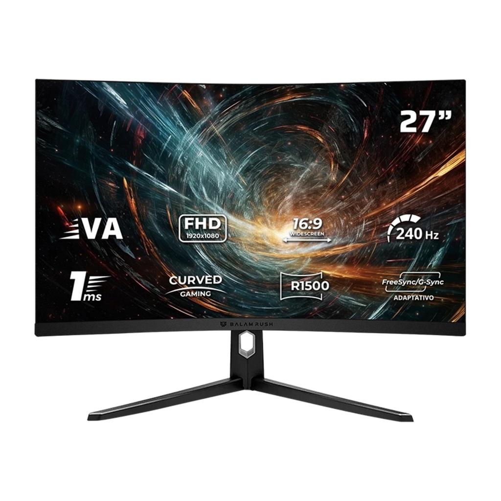Monitor Gamer Curvo Acteck Hyper Orbit MHO27Y LED 27" Full HD G-Sync/FreeSync 240Hz HDMI/DisplayPort