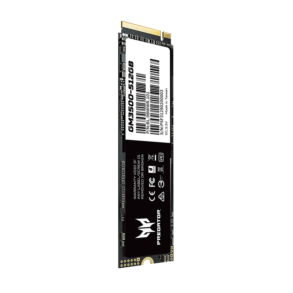 Unidad SSD Acer Predator GM-3500 NVMe 512GB PCI Express 3.0 M.2