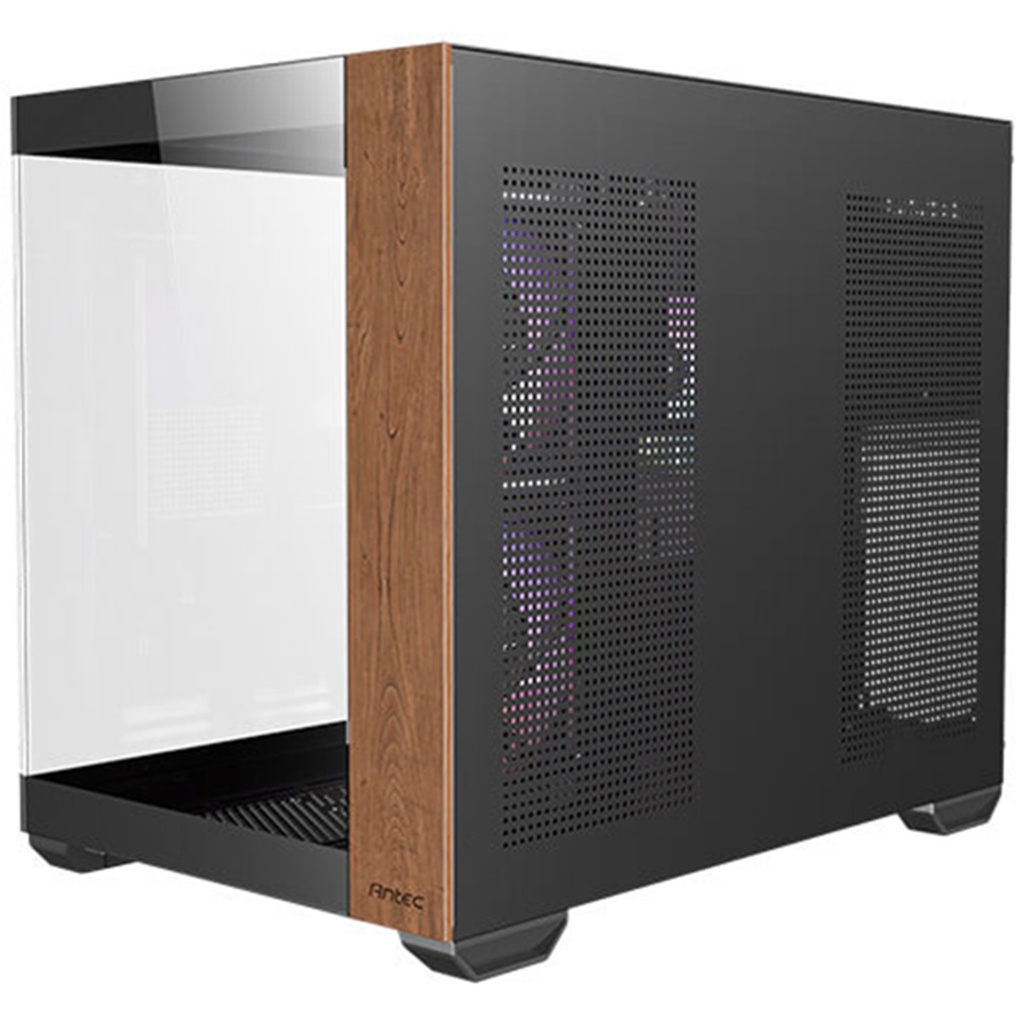 Gabinete Antec CX600M WOOD ARGB Mini-Tower Micro-ATX/Mini-ITX USB 2.0/3.0 sin Fuente 3 Ventiladores Instalados