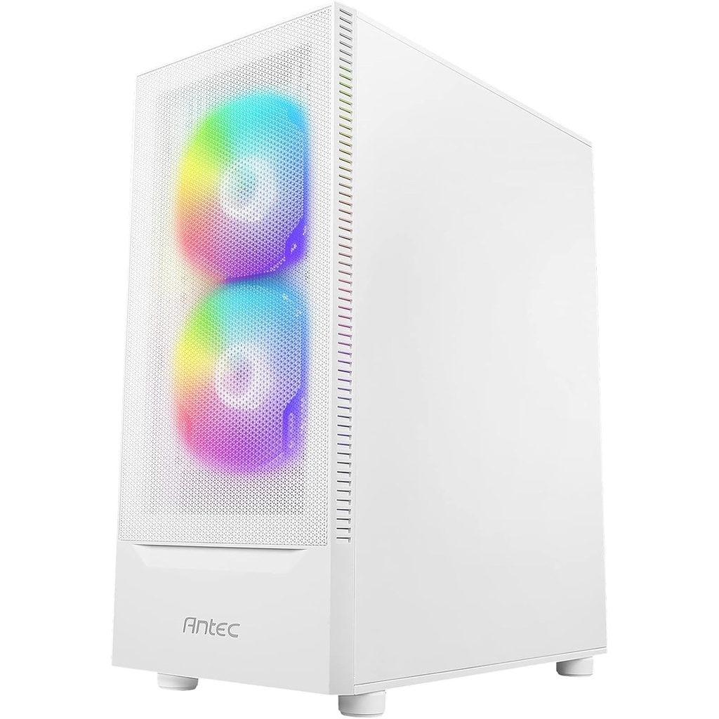 Gabinete Media Torre Antec NX410 White ATX Cristal 3 Ventiladores 3x USB Sin Fuente