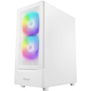 Gabinete Media Torre Antec NX410 White ATX Cristal 3 Ventiladores 3x USB Sin Fuente