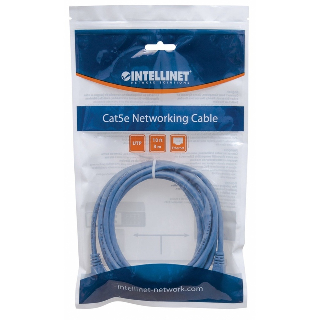 Cable Patch Cat6 Intellinet UTP 100% Cobre RJ-45 Macho - RJ-45 Macho 5 Metros