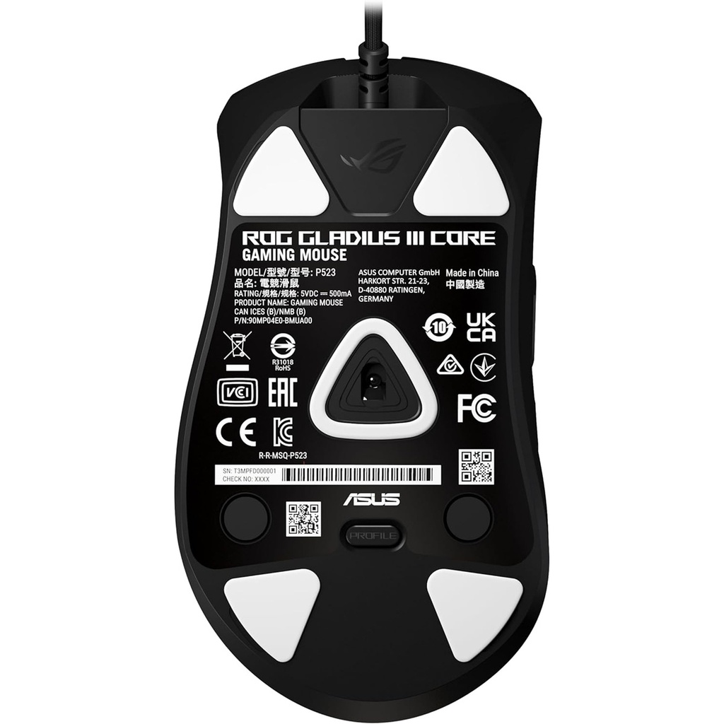 Mouse Optico Asus Rog Gladius III Core Alambrico USB  19000DPI