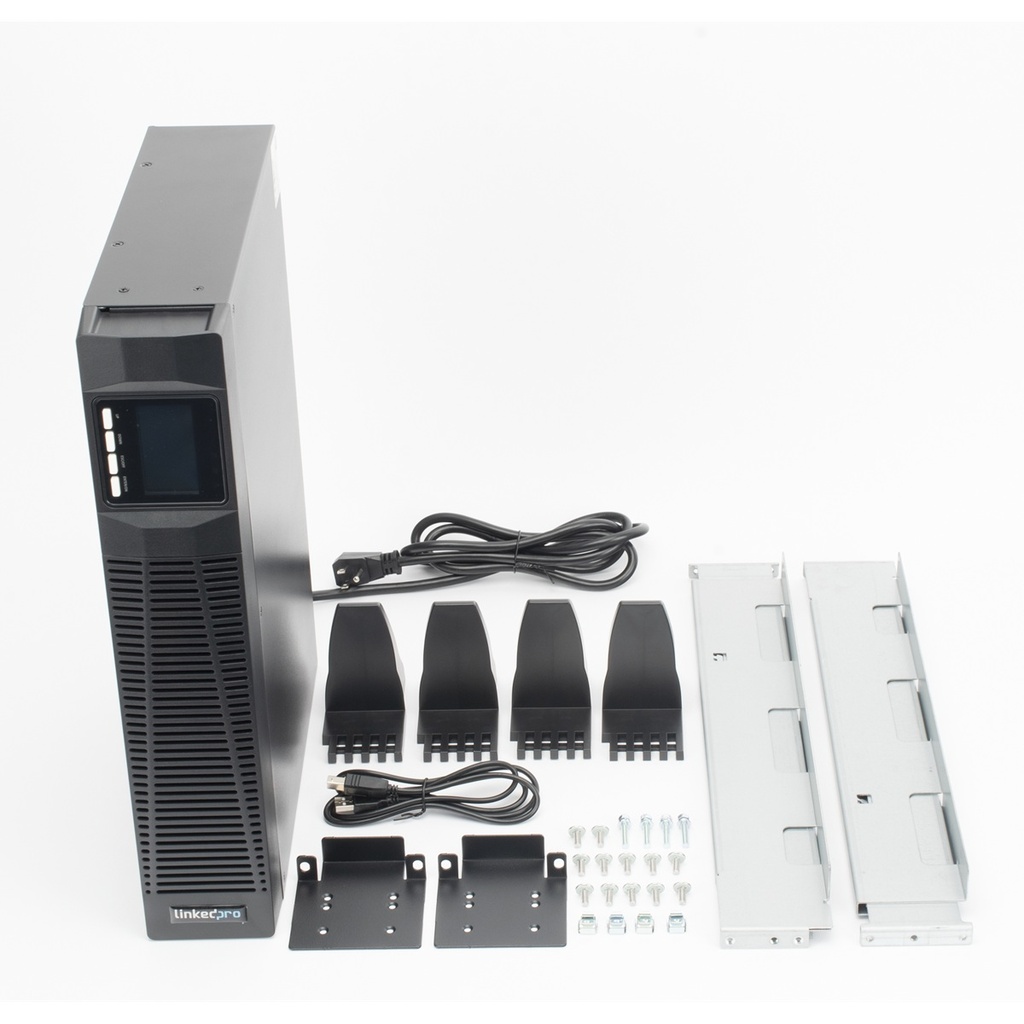 No Break Linkedpro LP1KRT Doble Conversión en Línea 1000W 900W Entrada 55V - 150V Salida 120V 3 Contactos 