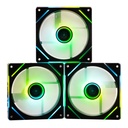 Kit De Ventiladores Para CPU Naceb NA-0650N 3x 120mm 1400RPM ARGB