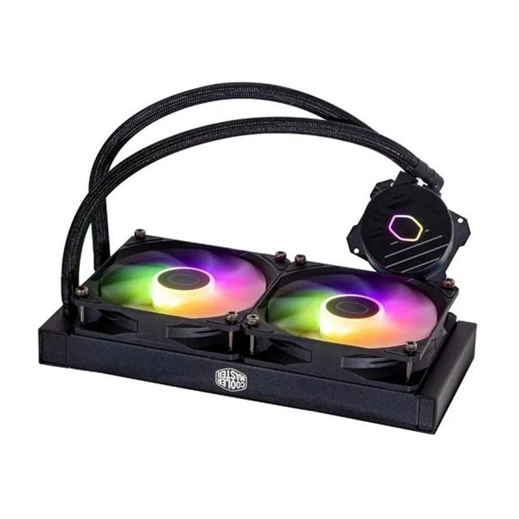Enfriamiento Líquido Para CPU Cooler Master MasterLiquid 240L Core ARGB 2x 120mm Hasta 1750RPM