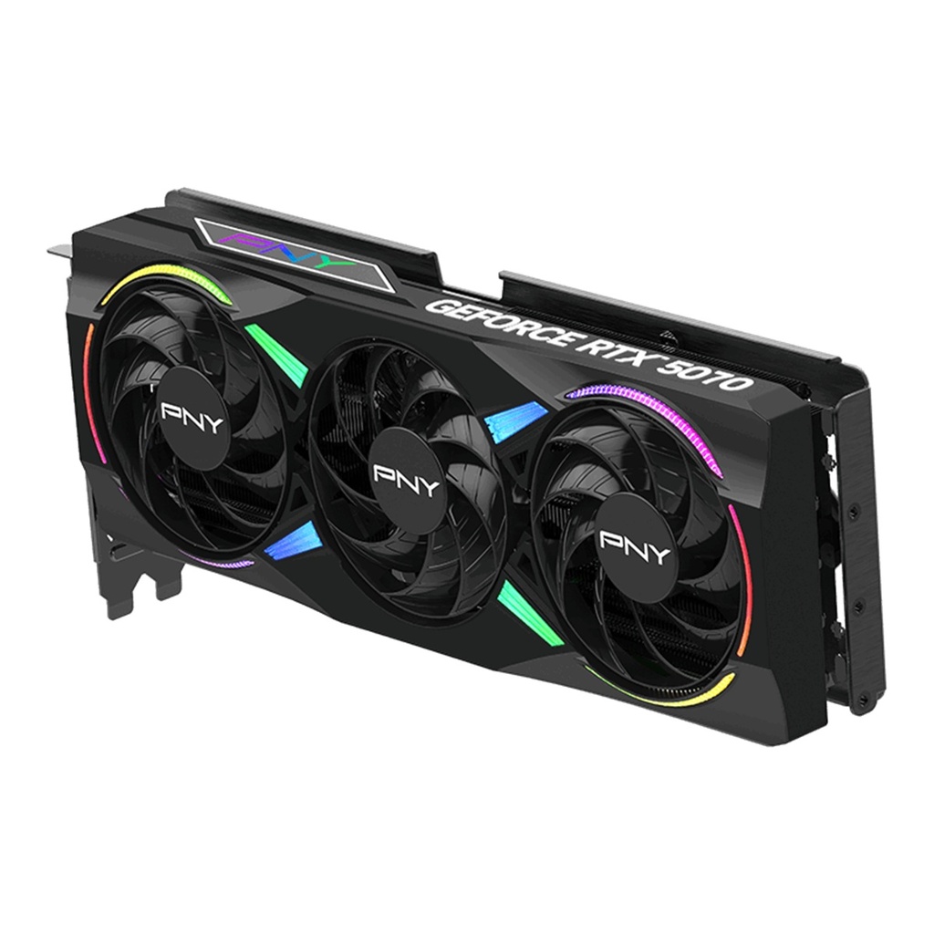 Tarjeta de video pny geoforce rtx 5070 triple fan argb oc 12gb gddr7 pcie 5.0 x16