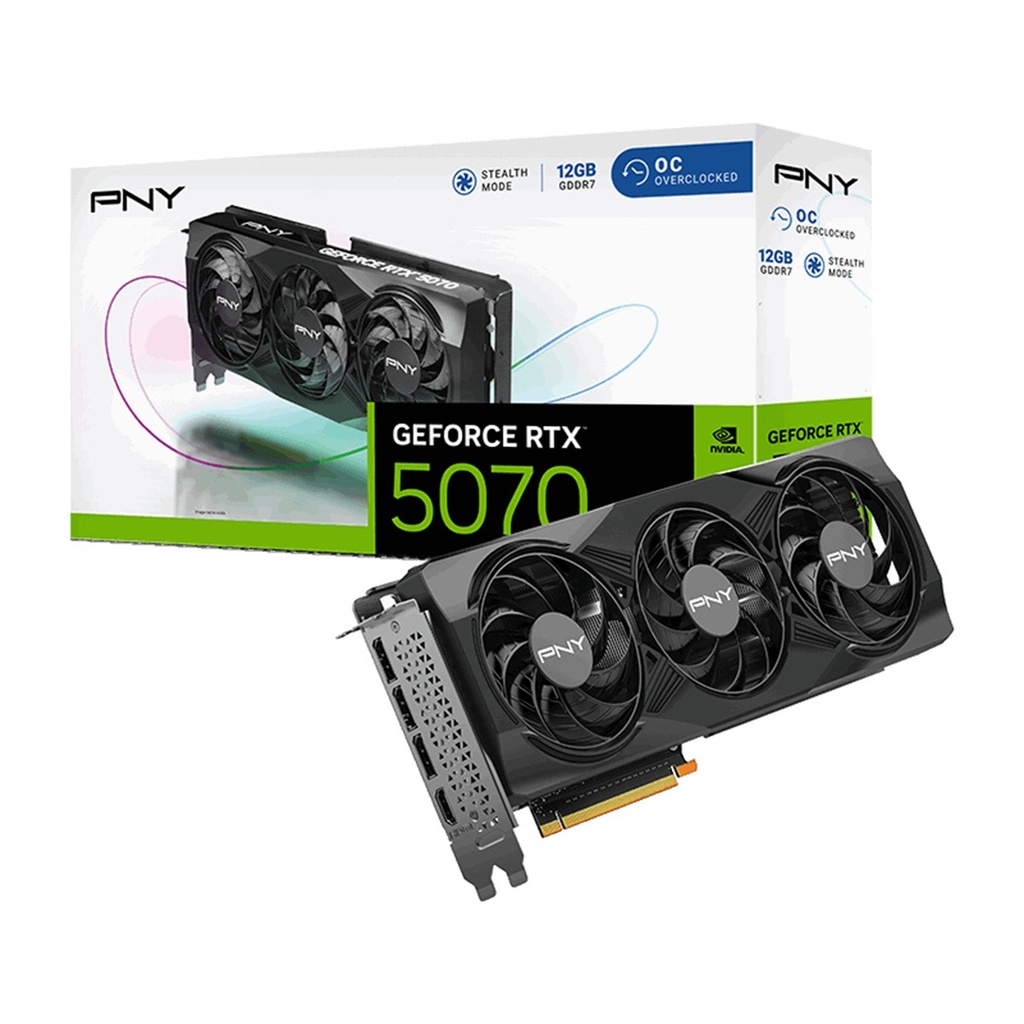 Tarjeta de Video PNY NVIDIA GeForce RTX 5070 OC 12GB 192-bit GDDR7 PCI Express x16 5.0