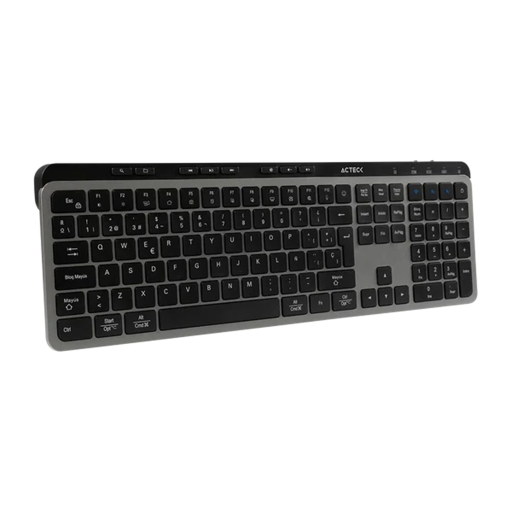 Teclado Acteck Inspire Krea TI755 RF Inalámbrico/Bluetooth Español