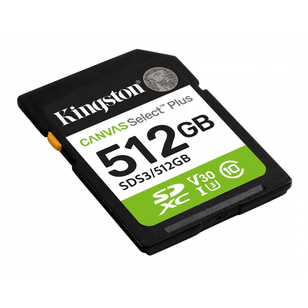 Memoria Flash Kingston Canvas Select Plus 512GB SD UHS-I Clase 10