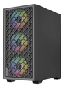 Gabinete balam rush gamer compact mini torre nitrox edge aircool 4700a / max mb m-atx sin fuente / 1x usb a 3.0 + 2x usb a 2.0 + 4xfan 120mm argb 4 pin / panel izq cristal + frente mesh / negro