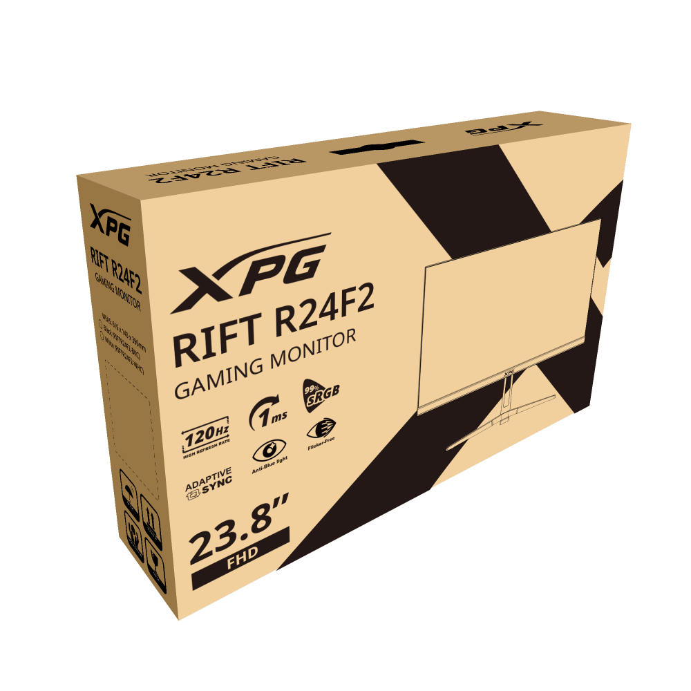 Monitor gamer xpg rift r24f2 led 23.8", 1920x1080 full hd, 120hz, hdmi/dp, blanco