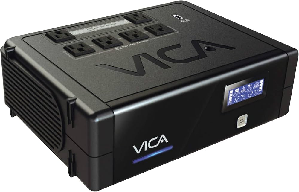 No break con regulador integrado 900va/500w, 6 tomas nema 5-15r reguladas y respaldadas, indicadores visuales en pantalla lcd, puerto usb para recarga de 1 amp/5vcc