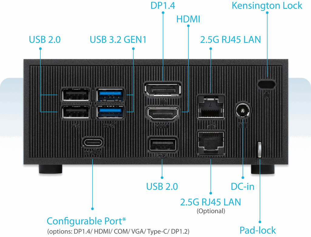 Mini pc asus pn42-bbfn1000x1fc - intel