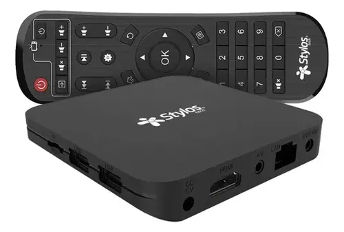 Tv box stylos stvtbx7b smart 4k android 14 ram 2gb interno 16gb