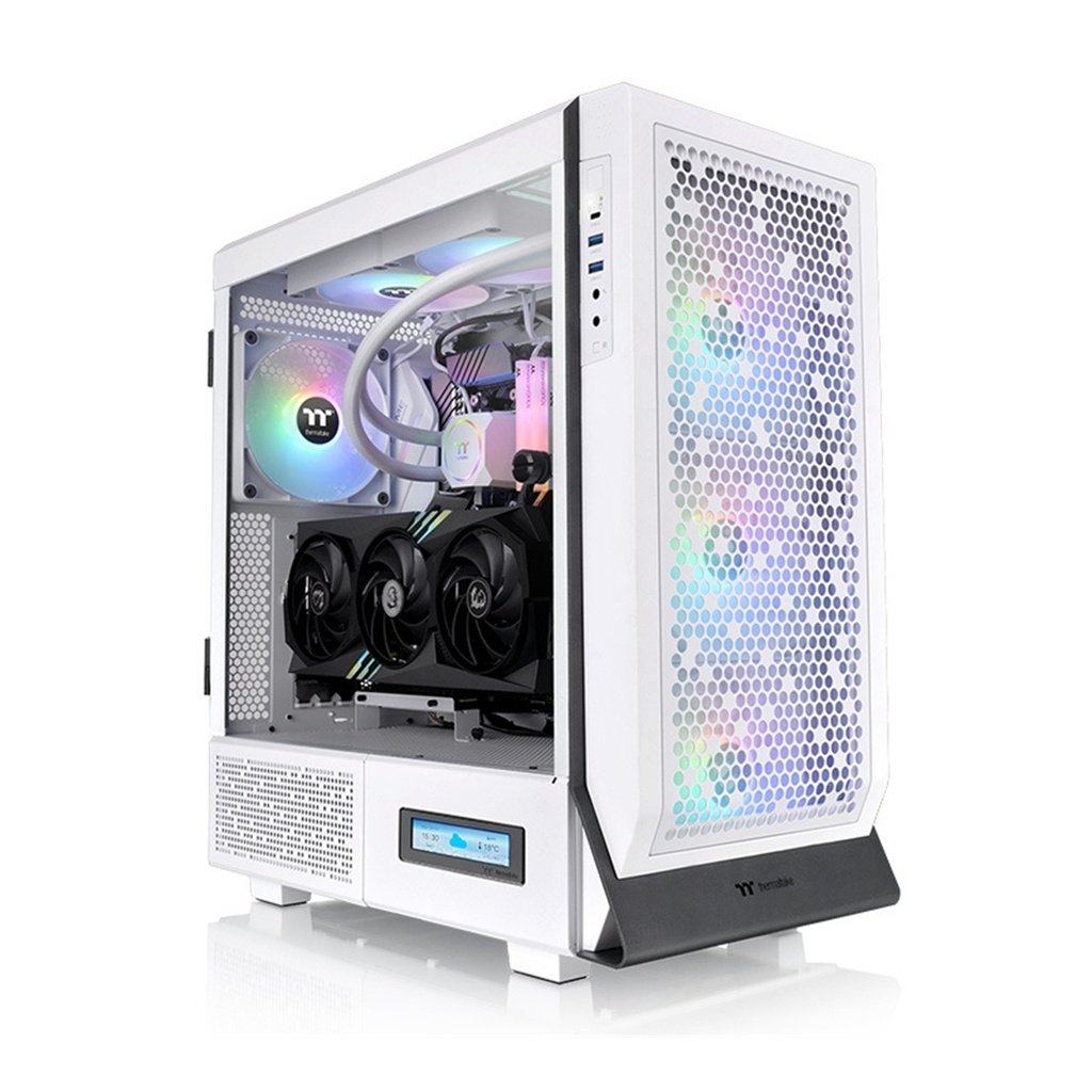 Gabinete Thermaltake Ceres 500 TG ARGB Snow Midi-Tower ATX/EATX/Micro-ATX/Mini-ITX USB 3.0 sin Fuente 4 Ventiladores Instalados