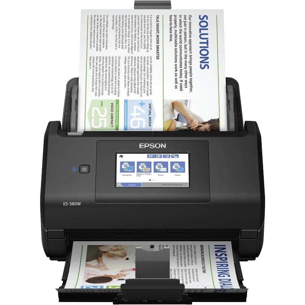Scanner Epson WorkForce ES-580W 600x600 DPI Escáner Color Escaneado Dúplex USB 3.2