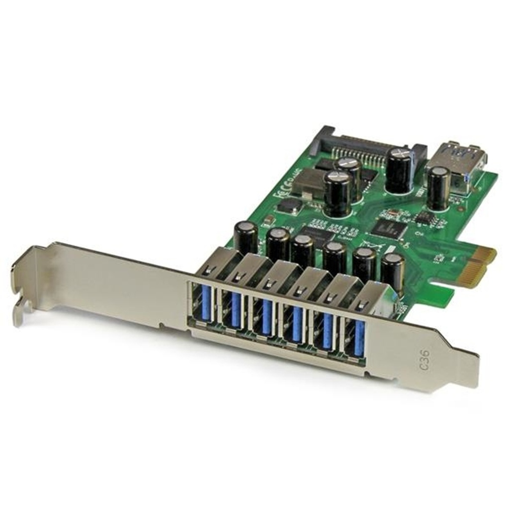 Tarjeta PCI Express StarTech PEXUSB3S7 7 Puertos USB 3.0 SATA 5 Gbit/s 