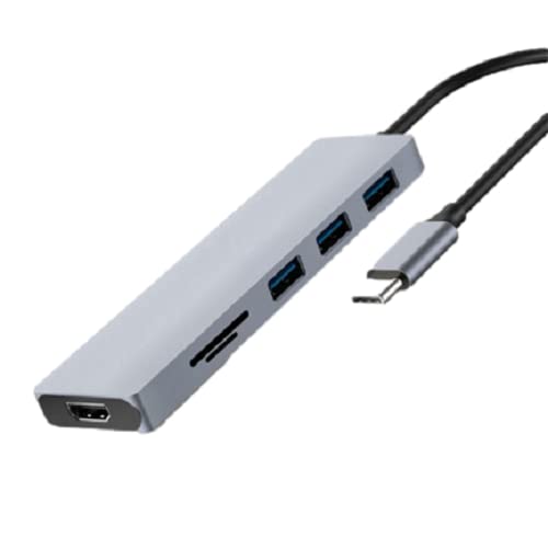 Hub nextep usb-c 6 en 1 usb 3.0/hdmi/4k lector sd-tf