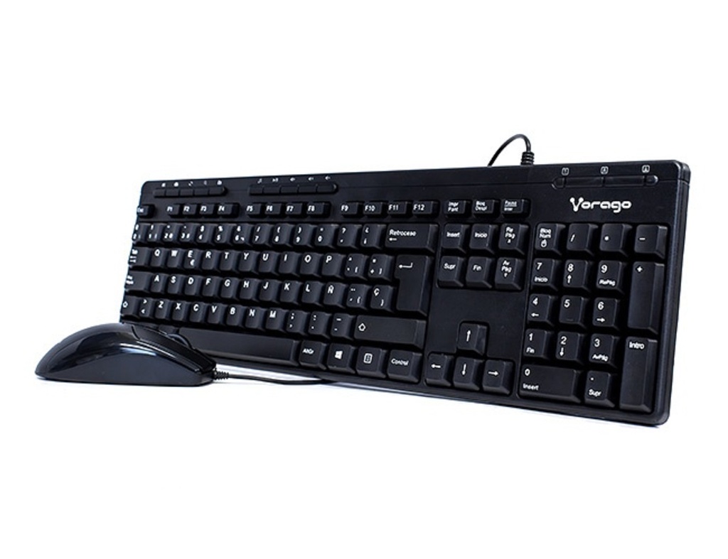 Kit De Teclado Multimedia Y Mouse Vorago KM-104 Alámbrico USB Español