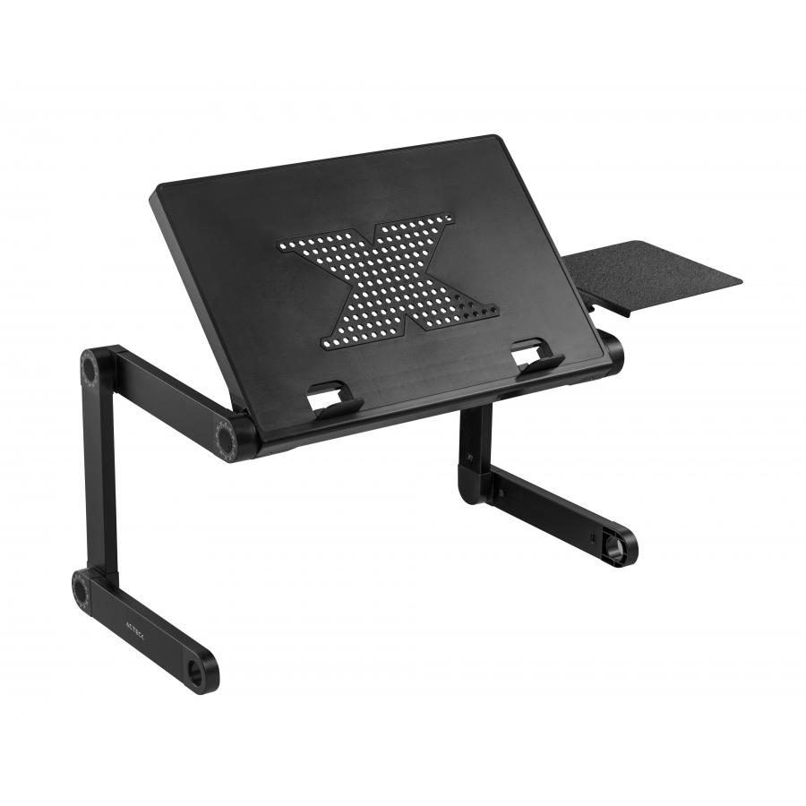 Acteck vault couch bc410 base para laptop, 18 pulgadas, despliegue tipo tijera, portatil, color negro