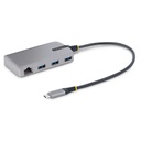 Hub USB StarTech 5G3AGBB-USB-C-HUB USB C - 3x USB 3.0 1x RJ-45 5000 Mbit/s