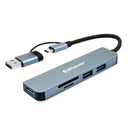 Docking station conector dual tipo usb  a c - v3.0
