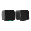 Bocinas acteck elant cube as430, alambricas, 3.5mm, alimentacion usb 5v, color negro